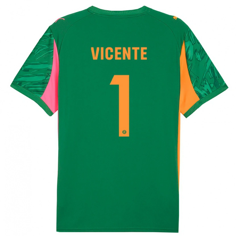 Danxen Bambino Diego Vicente #1 Maglia Gara Portiere Verde Arancio 2025/26 Maglietta