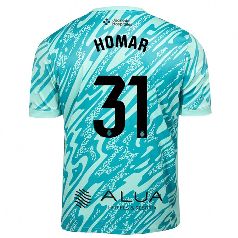Danxen Bambino Gaspar Homar #31 Maglia Gara Portiere Ciano Nero 2025/26 Maglietta