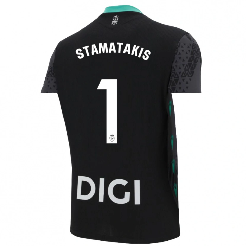 Danxen Bambino Dimitrios Stamatakis #1 Maglia Gara Portiere Grigio Scuro Nero 2025/26 Maglietta