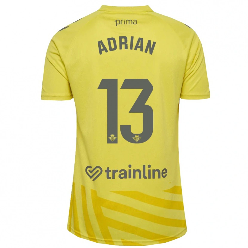 Danxen Bambino Adrián #13 Maglia Gara Portiere Giallo Grigio 2025/26 Maglietta
