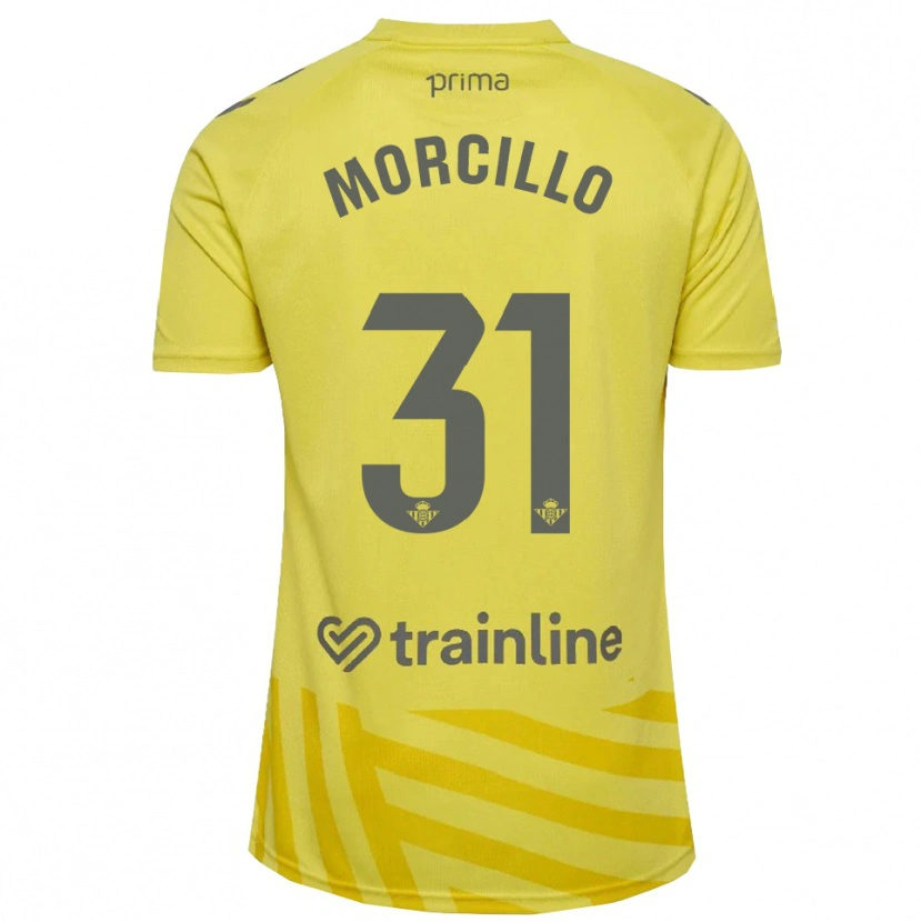 Danxen Bambino Ana Morcillo #31 Maglia Gara Portiere Giallo Grigio 2025/26 Maglietta