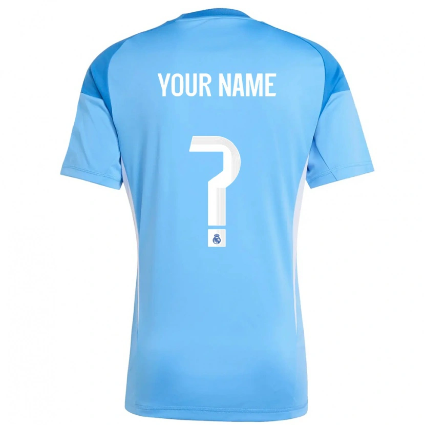 Danxen Bambino Real Madrid Maglia Gara Portiere Azzurro Bianco 2025/26 Maglietta