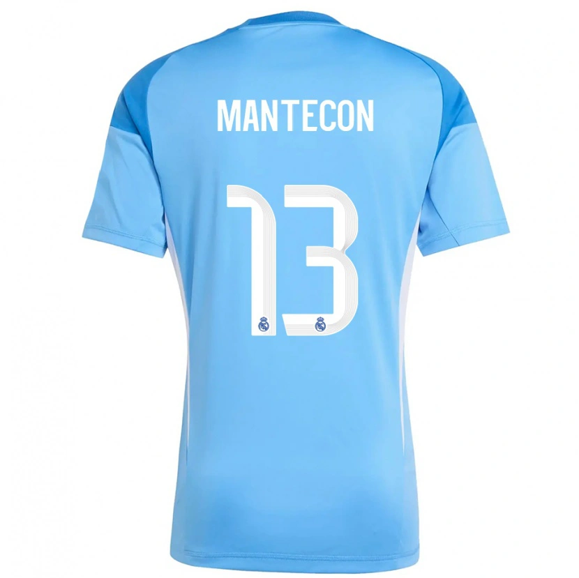 Danxen Bambino Hugo Mantecón #13 Maglia Gara Portiere Azzurro Bianco 2025/26 Maglietta