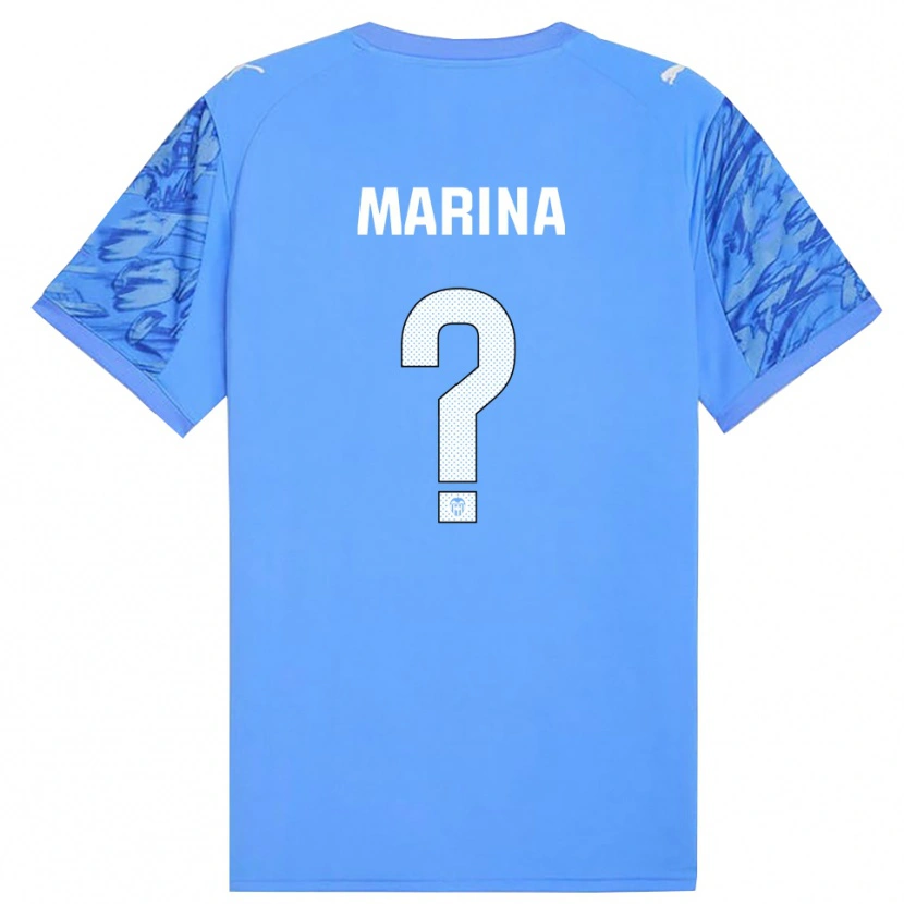 Danxen Bambino Marina Llacer Muñoz #0 Maglia Gara Portiere Blu Bianco 2025/26 Maglietta