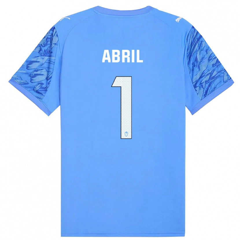 Danxen Bambino Vicent Abril #1 Maglia Gara Portiere Blu Bianco 2025/26 Maglietta