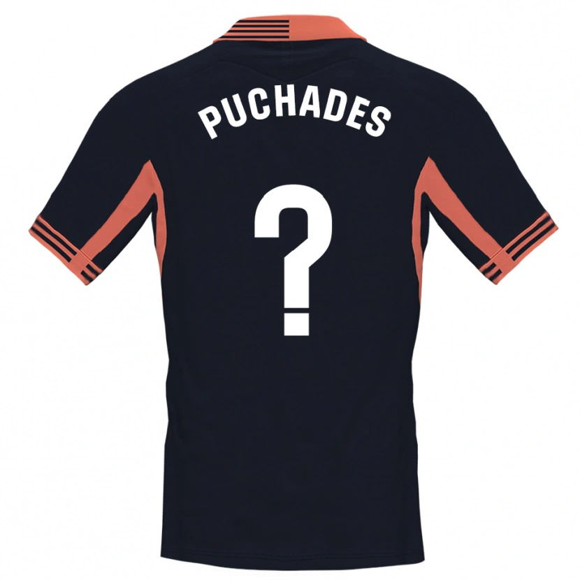Danxen Bambino Fran Puchades #0 Maglia Gara Portiere Nero Bianco Arancio 2025/26 Maglietta