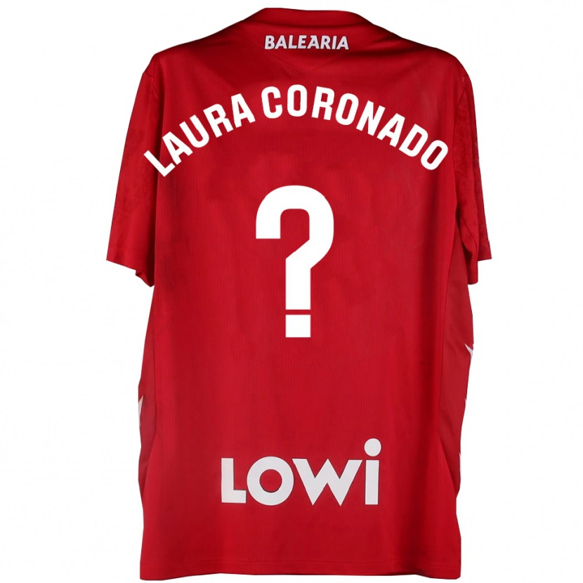 Danxen Bambino Laura Coronado Vilchez #0 Maglia Gara Portiere Rosso Bianco 2025/26 Maglietta
