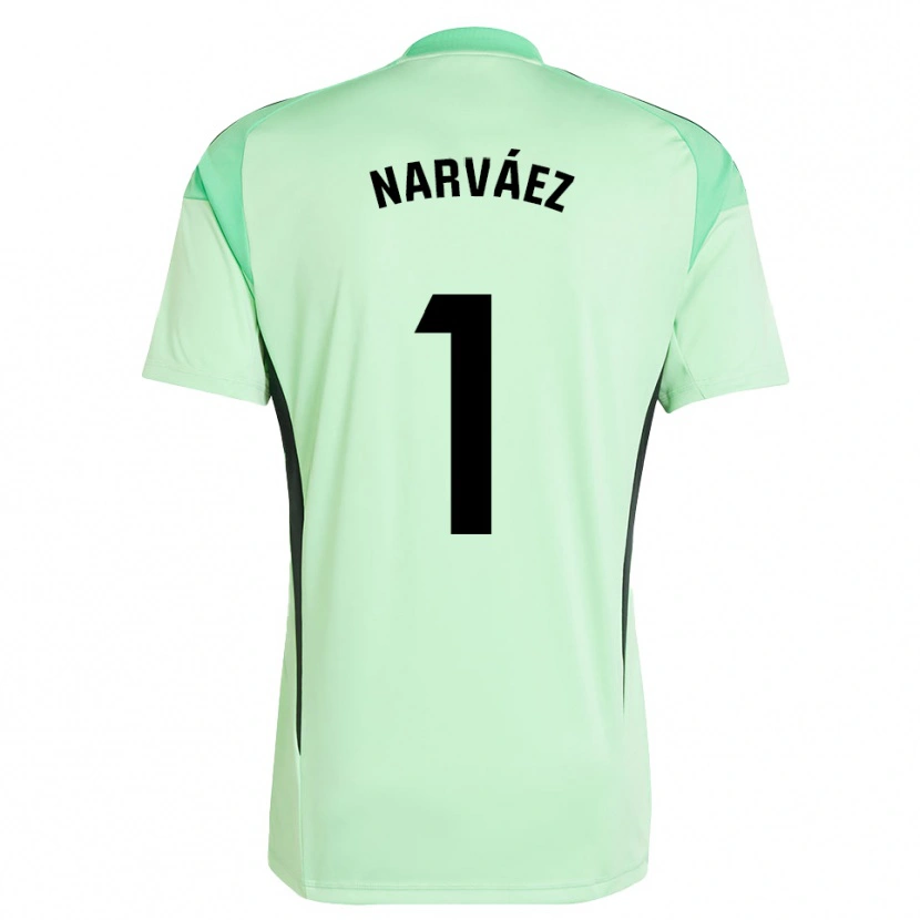 Danxen Bambino Miguel Narváez #1 Maglia Gara Portiere Verde Chiaro Nero 2025/26 Maglietta