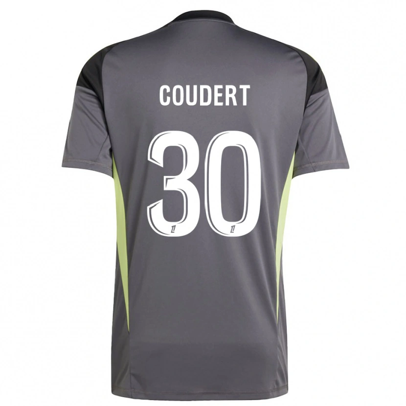 Danxen Bambino Grégoire Coudert #30 Maglia Gara Portiere Grigio Verde Scuro 2025/26 Maglietta