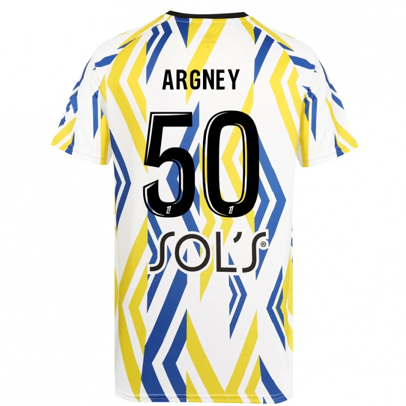 Danxen Bambino Paul Argney #50 Maglia Gara Portiere Bianco Rosso Blu 2025/26 Maglietta