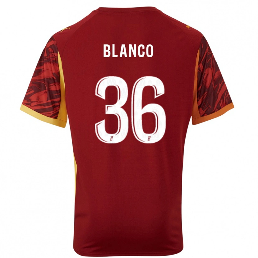 Danxen Bambino Rubén Blanco #36 Maglia Gara Portiere Borgogna Marrone 2025/26 Maglietta