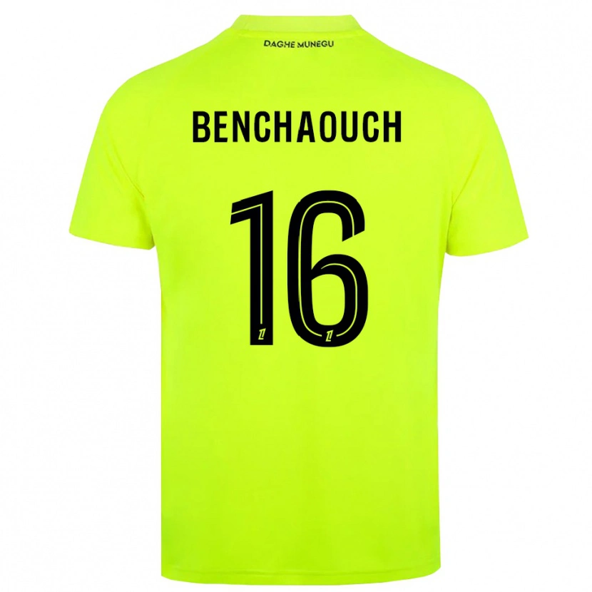 Danxen Bambino Yanis Benchaouch #16 Maglia Gara Portiere Verde Fluorescente Nero 2025/26 Maglietta