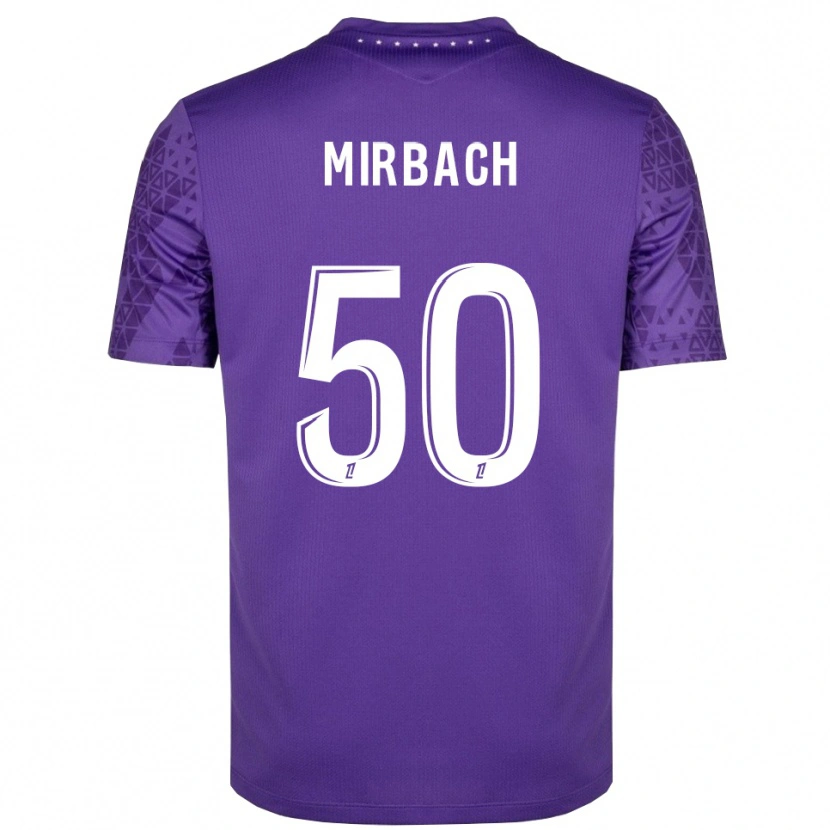 Danxen Bambino Alexis Mirbach #50 Maglia Gara Portiere Viola Bianco 2025/26 Maglietta