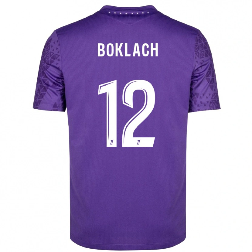 Danxen Bambino Kateryna Boklach #12 Maglia Gara Portiere Viola Bianco 2025/26 Maglietta