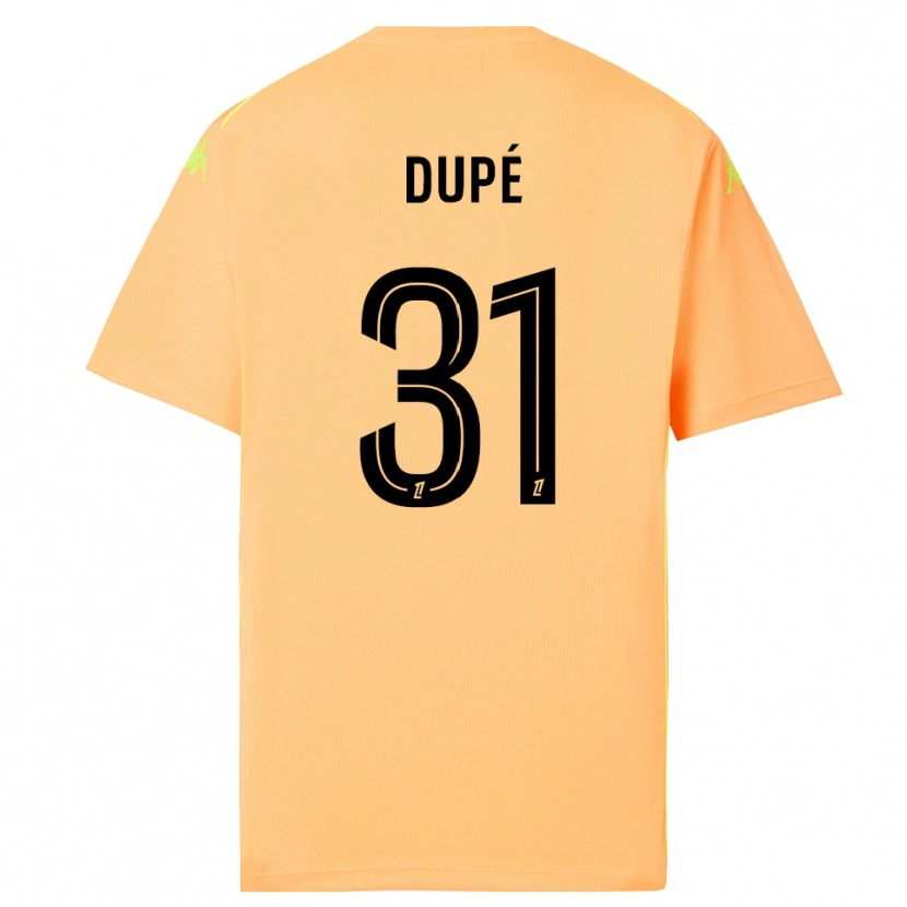 Danxen Bambino Maxime Dupé #31 Maglia Gara Portiere Arancione Chiaro Nero 2025/26 Maglietta
