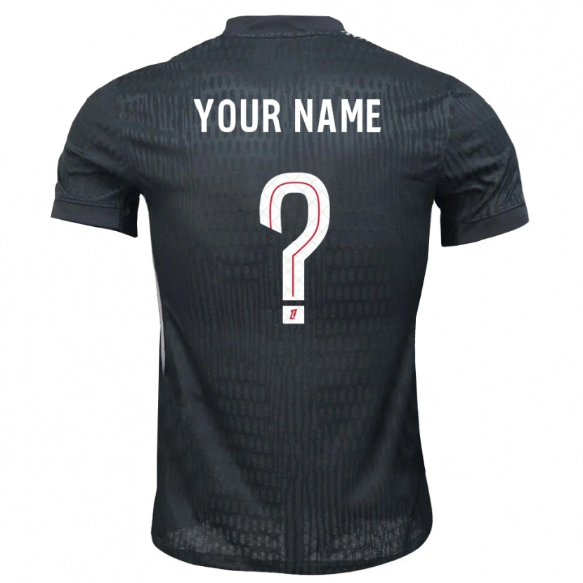 Danxen Bambino Paris Saint-Germain Maglia Gara Portiere Grigio Scuro Nero 2025/26 Maglietta