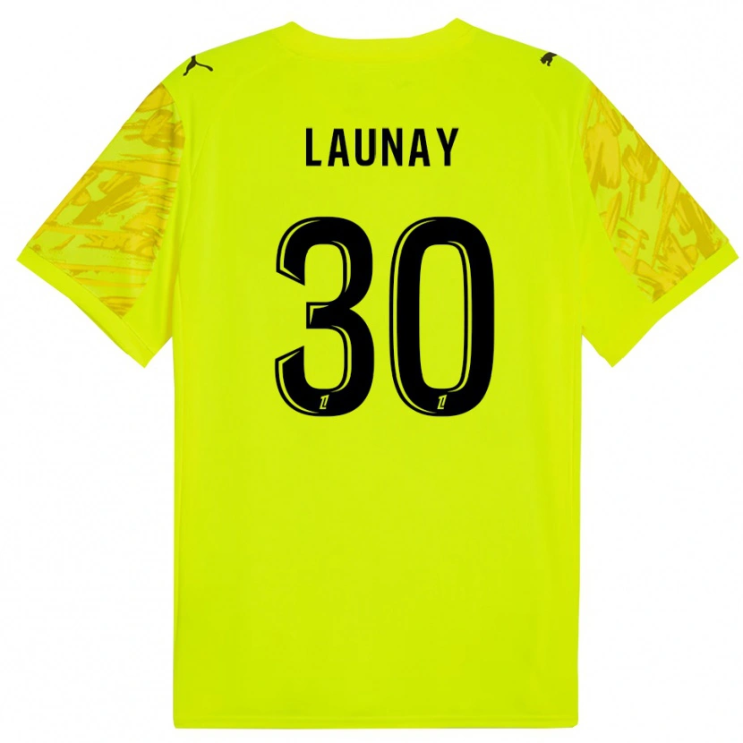Danxen Bambino Elisa Launay #30 Maglia Gara Portiere Verde Fluorescente Giallo 2025/26 Maglietta