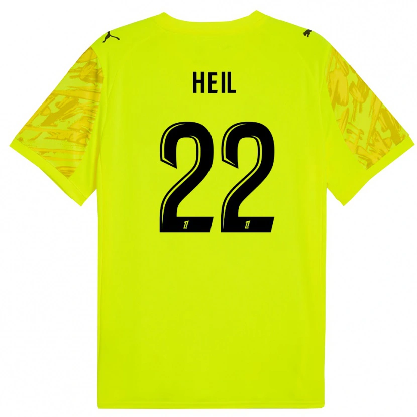 Danxen Bambino Manon Heil #22 Maglia Gara Portiere Verde Fluorescente Giallo 2025/26 Maglietta