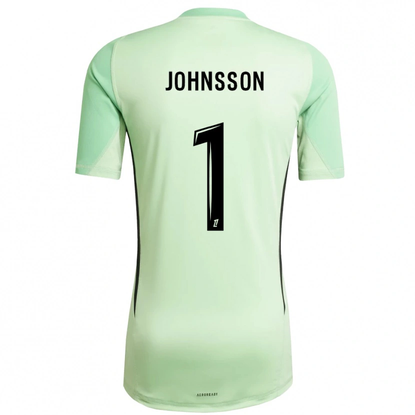 Danxen Bambino Karl-Johan Johnsson #1 Maglia Gara Portiere Verde Chiaro Nero 2025/26 Maglietta