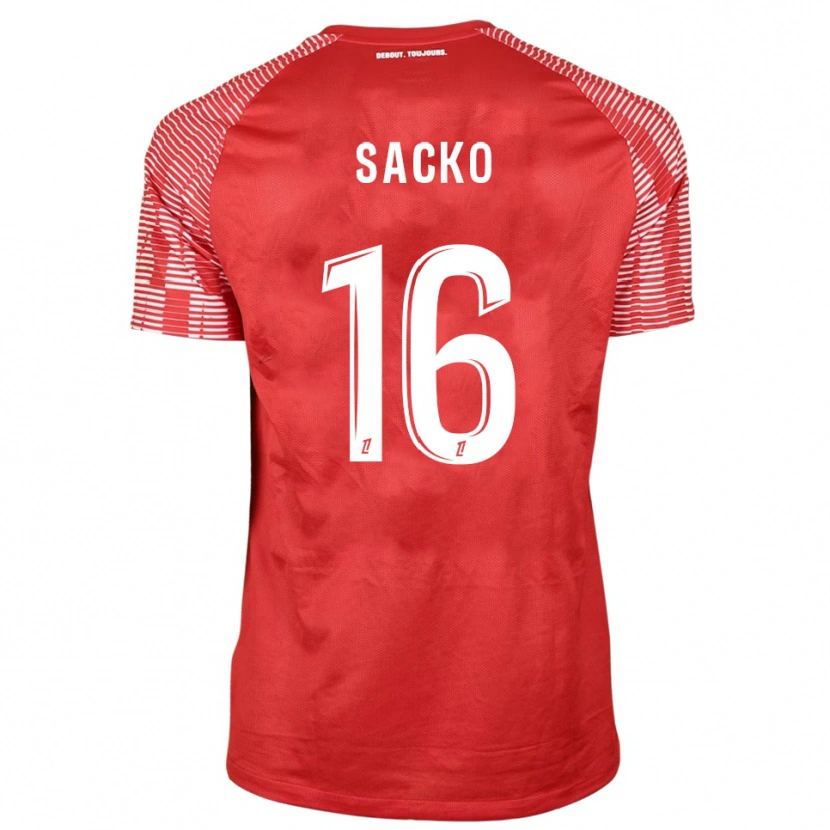 Danxen Bambino Ianis Sacko #16 Maglia Gara Portiere Rosso Bianco 2025/26 Maglietta