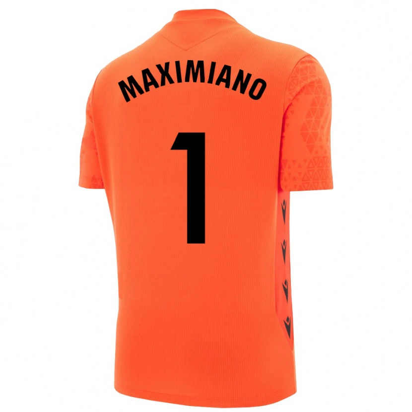 Danxen Bambino Luís Maximiano #1 Maglia Gara Portiere Arancione Nero 2025/26 Maglietta