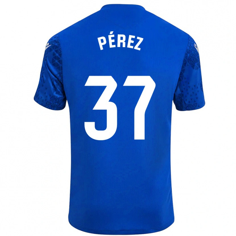 Danxen Bambino David Pérez #37 Maglia Gara Portiere Blu Bianco 2025/26 Maglietta