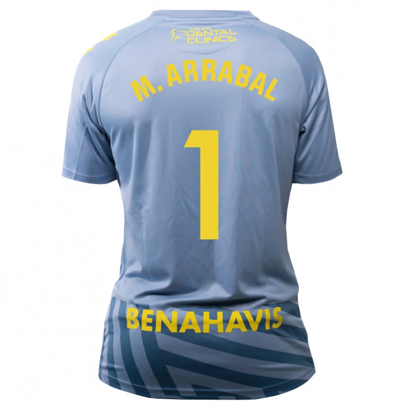 Danxen Bambino María Arrabal Martin #1 Maglia Gara Portiere Azzurro Chiaro Grigio 2025/26 Maglietta