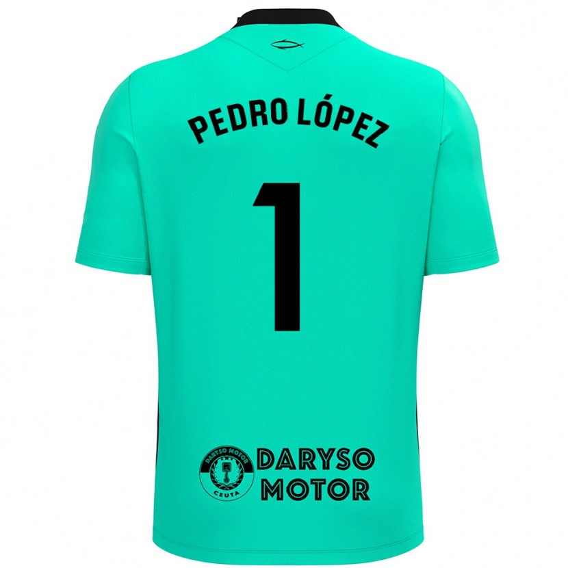 Danxen Bambino Pedro López #1 Maglia Gara Portiere Turchese Nero 2025/26 Maglietta