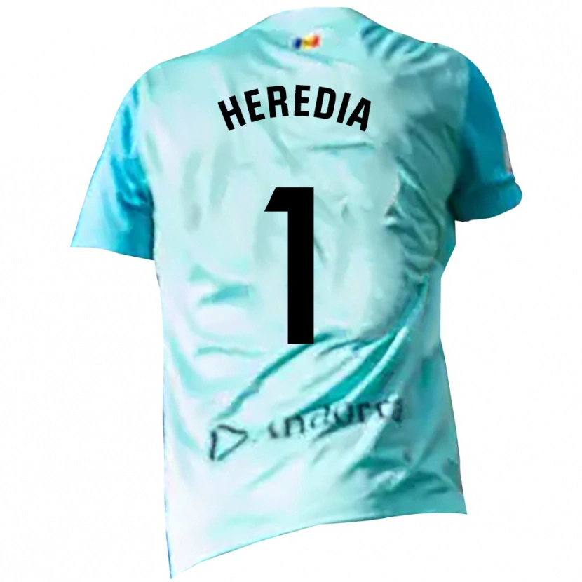 Danxen Bambino Alex Heredia #1 Maglia Gara Portiere Ciano Nero 2025/26 Maglietta