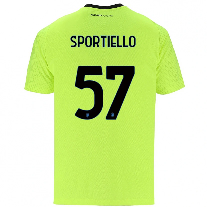 Danxen Bambino Marco Sportiello #57 Maglia Gara Portiere Verde Giallo Rosso 2025/26 Maglietta