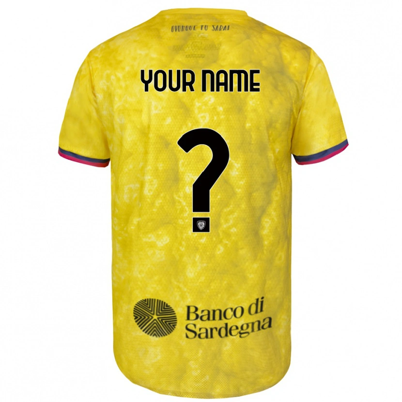Danxen Bambino Cagliari Calcio Maglia Gara Portiere Giallo Nero 2025/26 Maglietta
