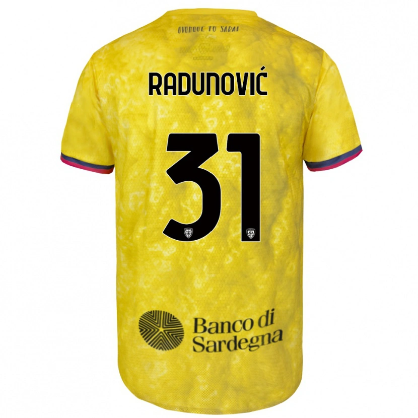 Danxen Bambino Boris Radunović #31 Maglia Gara Portiere Giallo Nero 2025/26 Maglietta