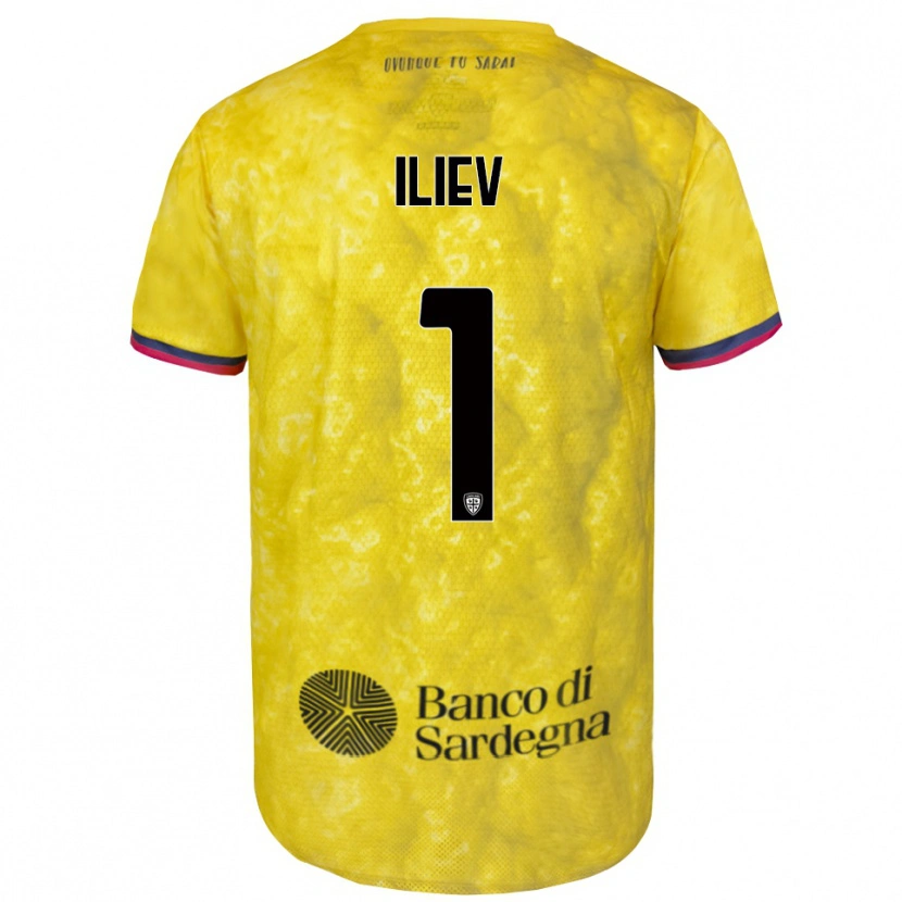 Danxen Bambino Velizar-Iliya Iliev #1 Maglia Gara Portiere Giallo Nero 2025/26 Maglietta