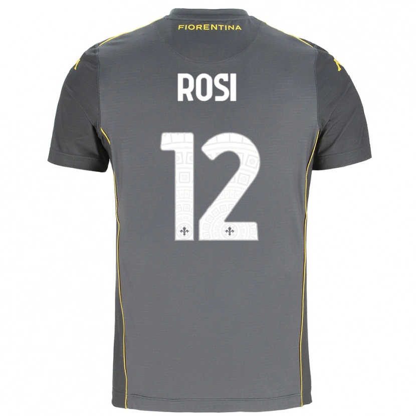 Danxen Bambino Ettore Rosi #12 Maglia Gara Portiere Grigio Scuro Giallo 2025/26 Maglietta