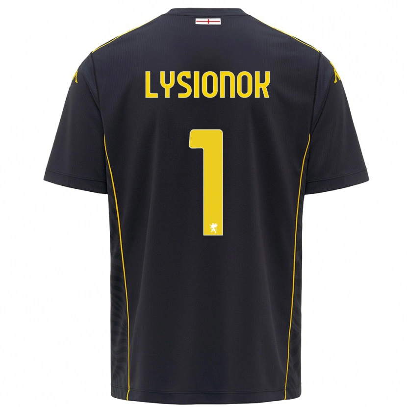 Danxen Bambino Ernestas Lysionok #1 Maglia Gara Portiere Nero Giallo 2025/26 Maglietta