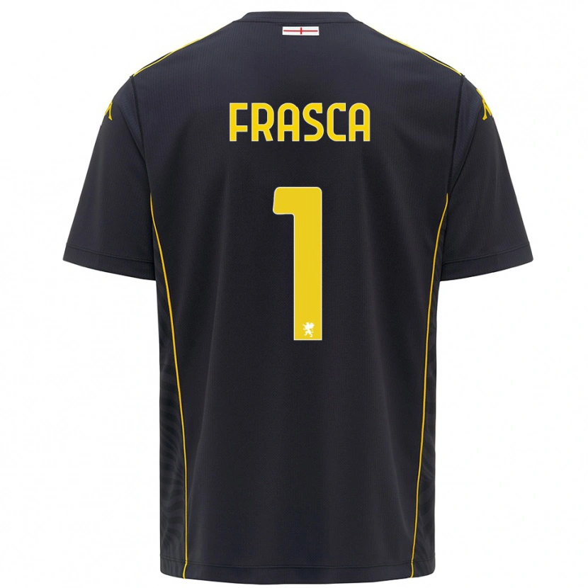 Danxen Bambino Andrea Frasca #1 Maglia Gara Portiere Nero Giallo 2025/26 Maglietta