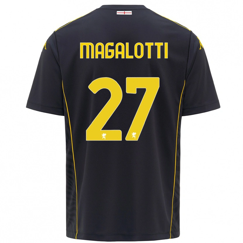 Danxen Bambino Gabriele Magalotti #27 Maglia Gara Portiere Nero Giallo 2025/26 Maglietta