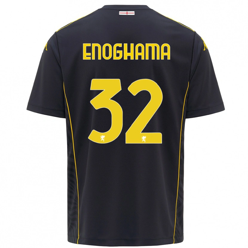 Danxen Bambino Isaac Enoghama #32 Maglia Gara Portiere Nero Giallo 2025/26 Maglietta