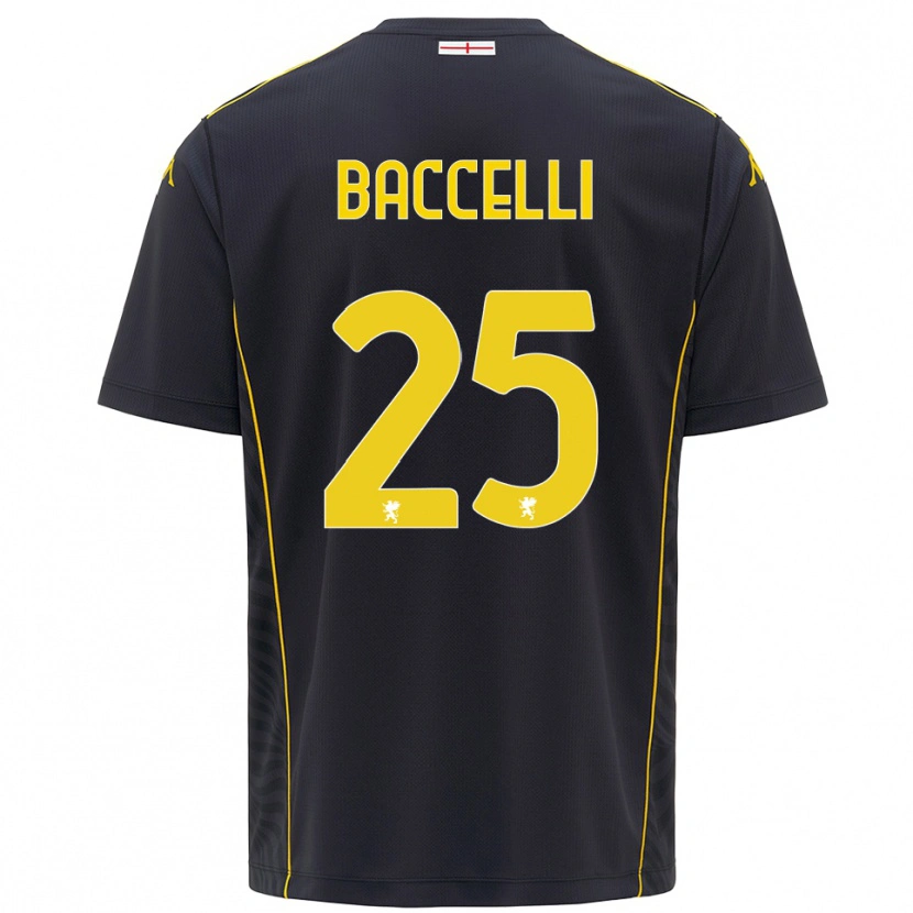 Danxen Bambino Pietro Baccelli #25 Maglia Gara Portiere Nero Giallo 2025/26 Maglietta