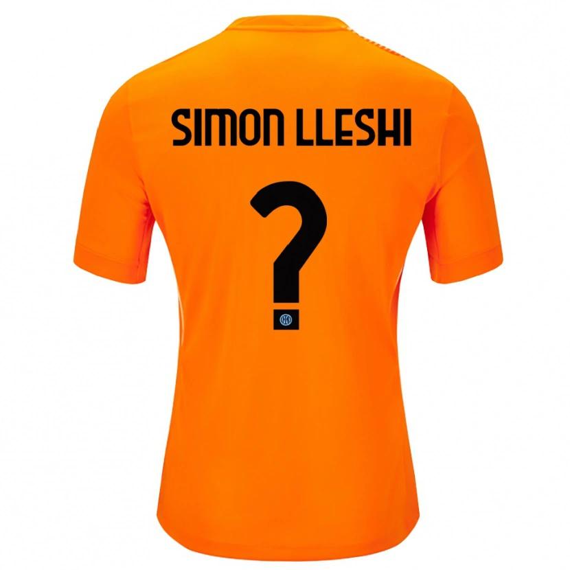 Danxen Bambino Simon Lleshi #0 Maglia Gara Portiere Arancione Chiaro Nero 2025/26 Maglietta
