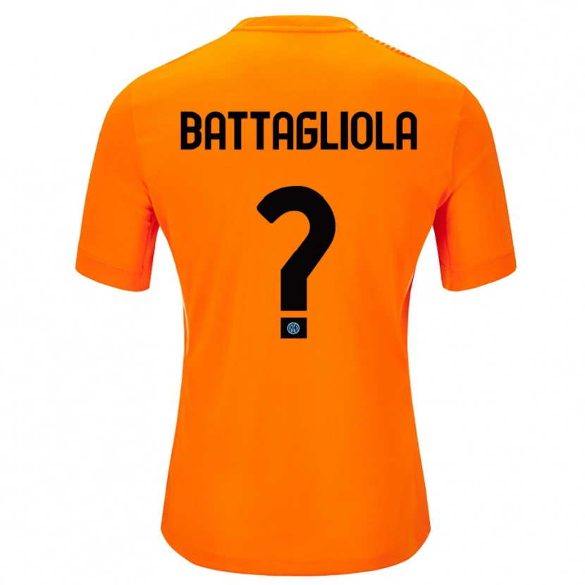 Danxen Bambino Lorenzo Battagliola #0 Maglia Gara Portiere Arancione Chiaro Nero 2025/26 Maglietta