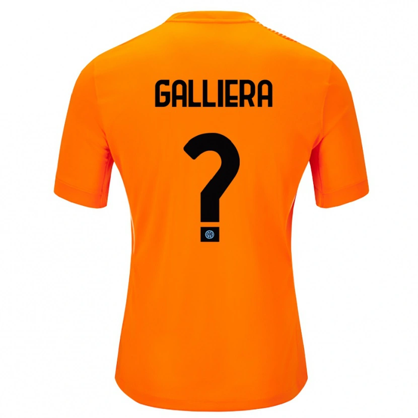 Danxen Bambino Carlo Galliera #0 Maglia Gara Portiere Arancione Chiaro Nero 2025/26 Maglietta
