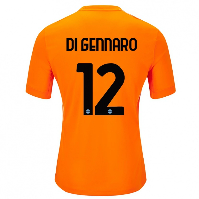 Danxen Bambino Raffaele Di Gennaro #12 Maglia Gara Portiere Arancione Chiaro Nero 2025/26 Maglietta