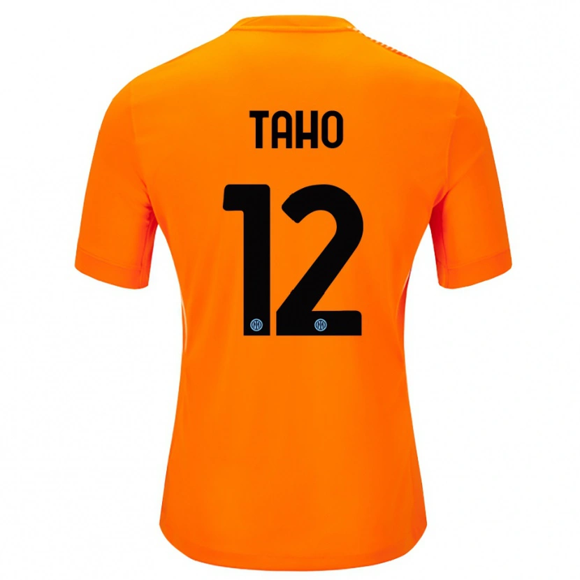 Danxen Bambino Alain Taho #12 Maglia Gara Portiere Arancione Chiaro Nero 2025/26 Maglietta