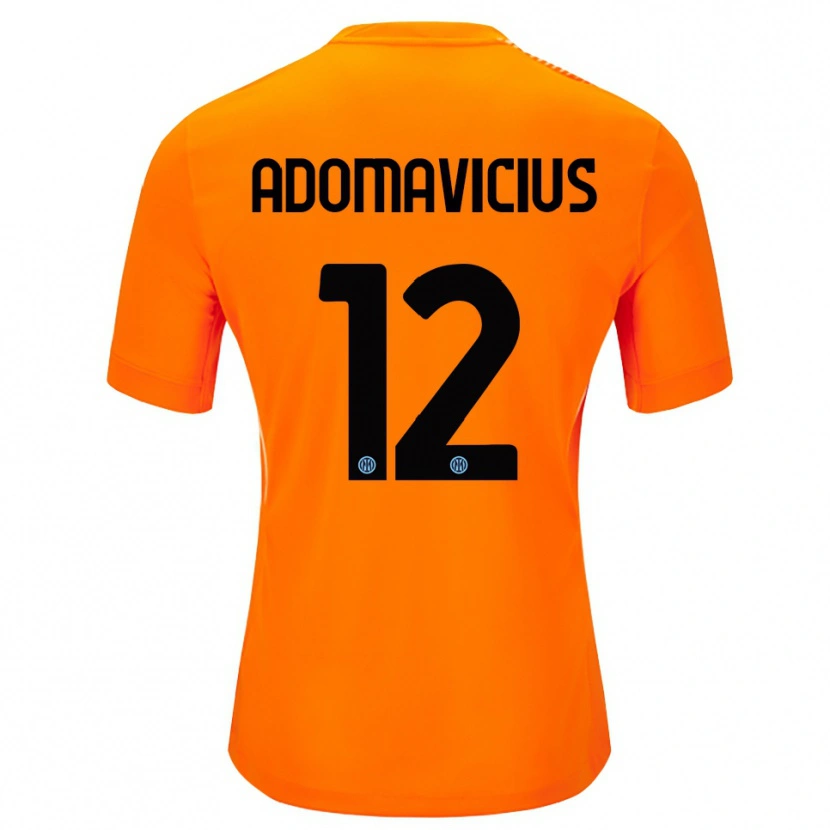 Danxen Bambino Henrikas Adomavicius #12 Maglia Gara Portiere Arancione Chiaro Nero 2025/26 Maglietta