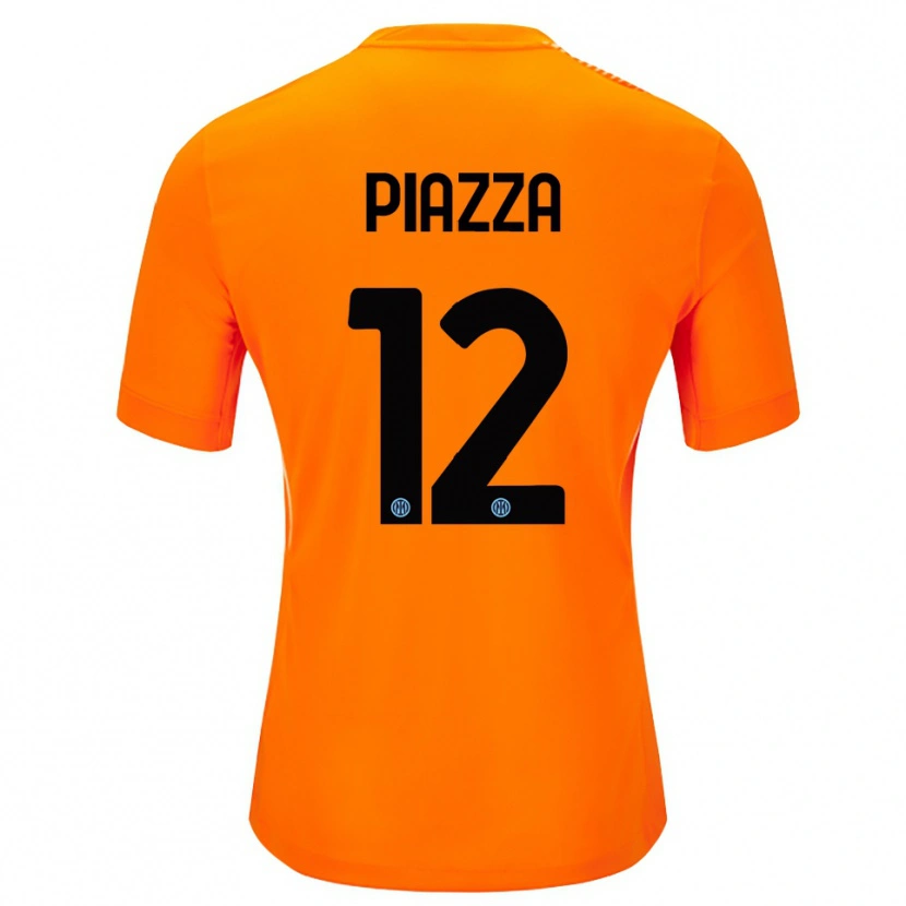 Danxen Bambino Alessia Piazza #12 Maglia Gara Portiere Arancione Chiaro Nero 2025/26 Maglietta