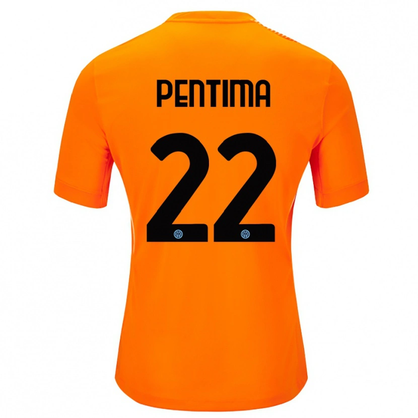 Danxen Bambino Alessandro Pentima #22 Maglia Gara Portiere Arancione Chiaro Nero 2025/26 Maglietta