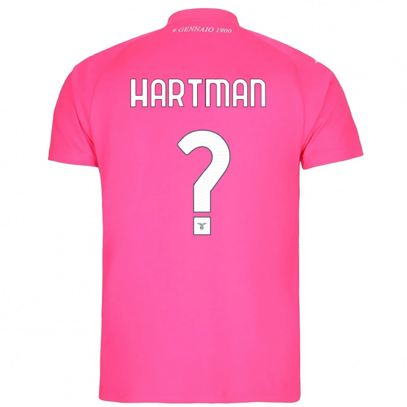 Danxen Bambino Thomas Hartman #0 Maglia Gara Portiere Rosa Profondo 2025/26 Maglietta