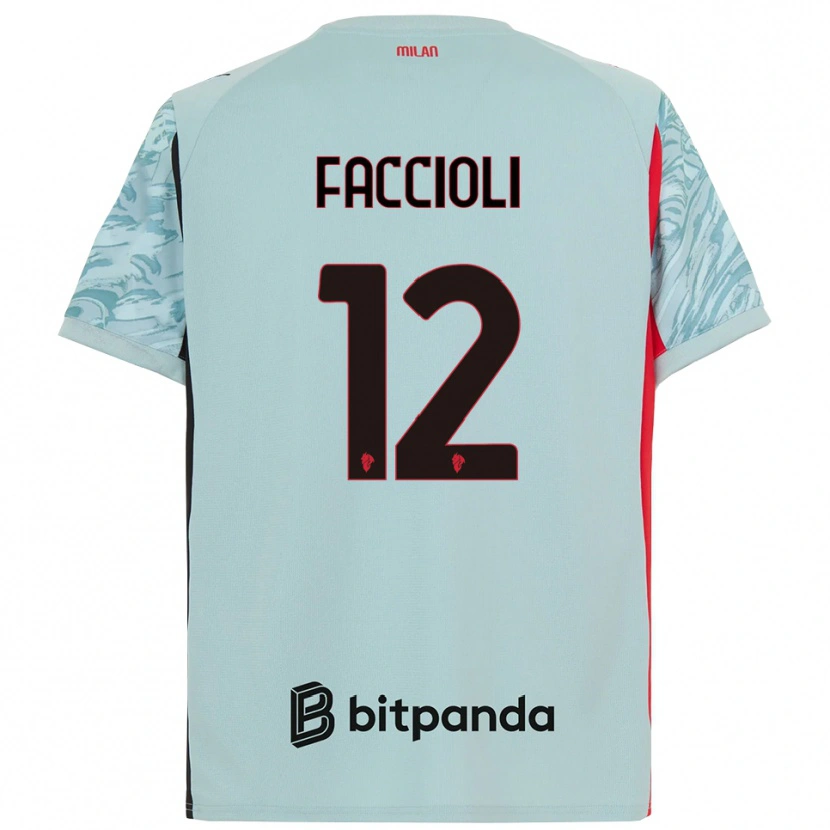 Danxen Bambino Pietro Faccioli #12 Maglia Gara Portiere Azzurro Rosso 2025/26 Maglietta