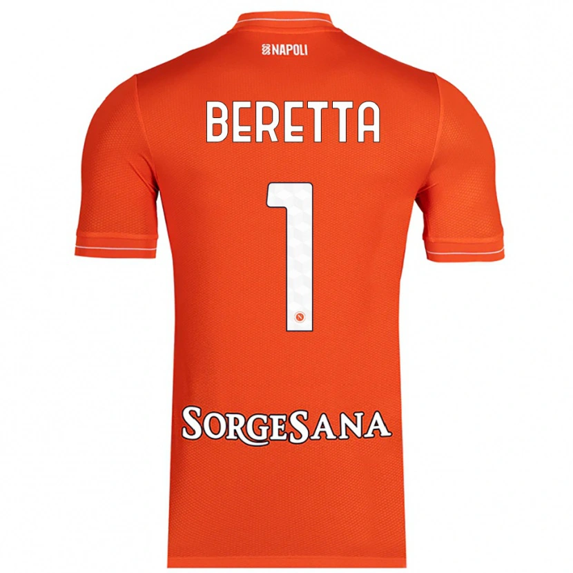 Danxen Bambino Beatrice Beretta #1 Maglia Gara Portiere Arancione Rosso Bianco 2025/26 Maglietta
